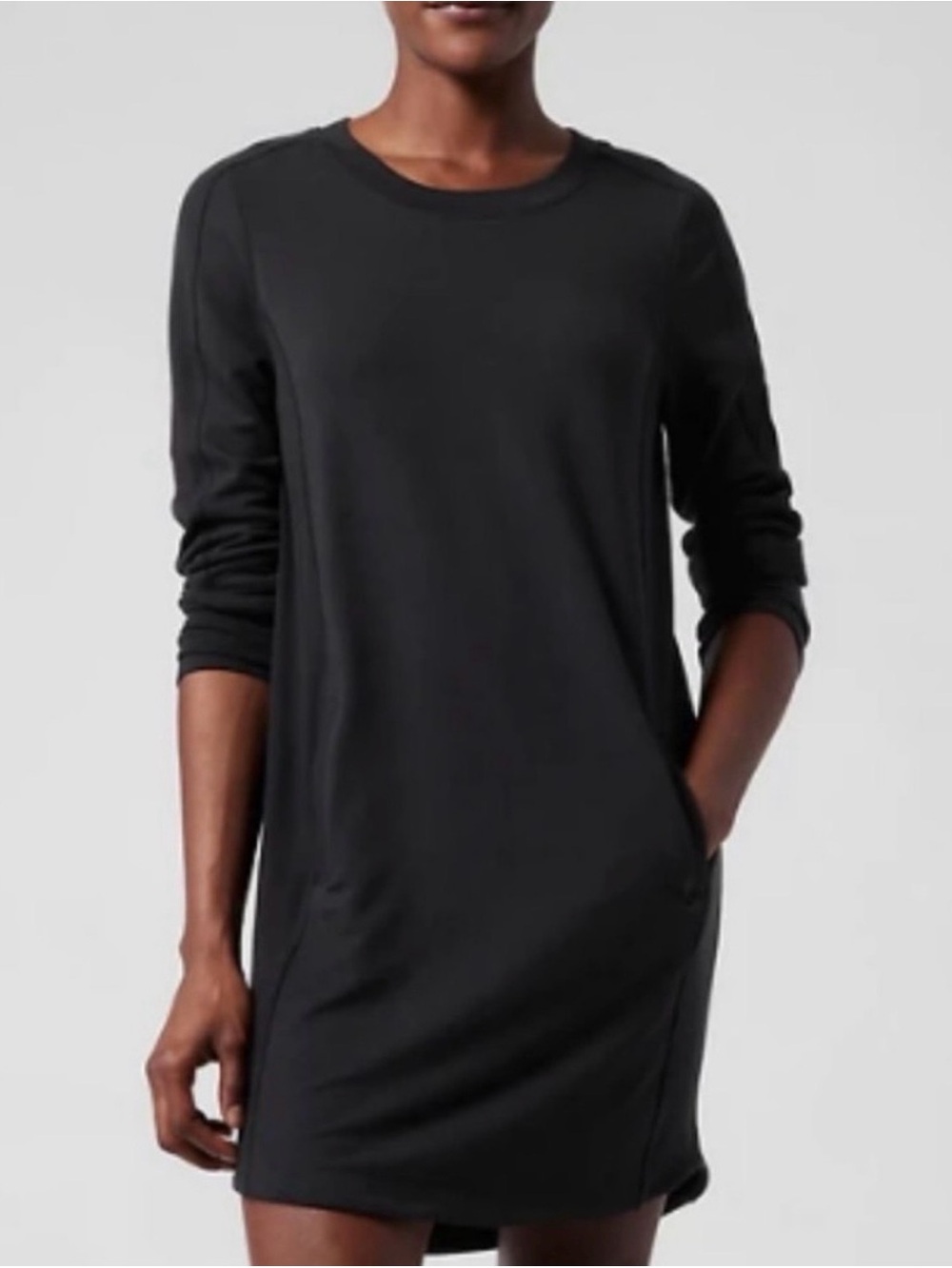 Athleta Long Sleeve comfy dress is gray